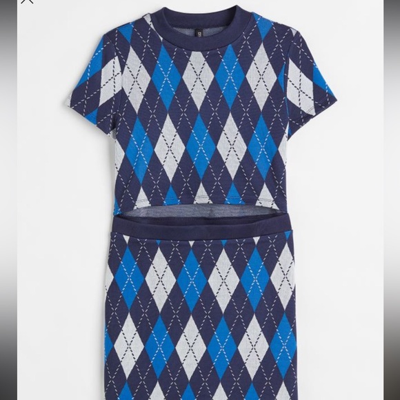 H&M Short dress in a soft jacquard knit size M - Picture 6 of 6